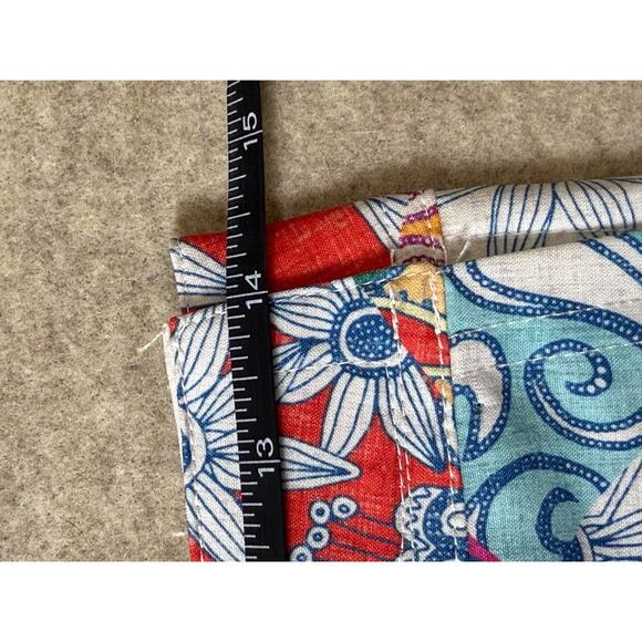 Rip Skirt Hawaiian Wrap Ripskirt Beach Coverup A Line Patchwork Floral Print XS - Picture 9 of 9